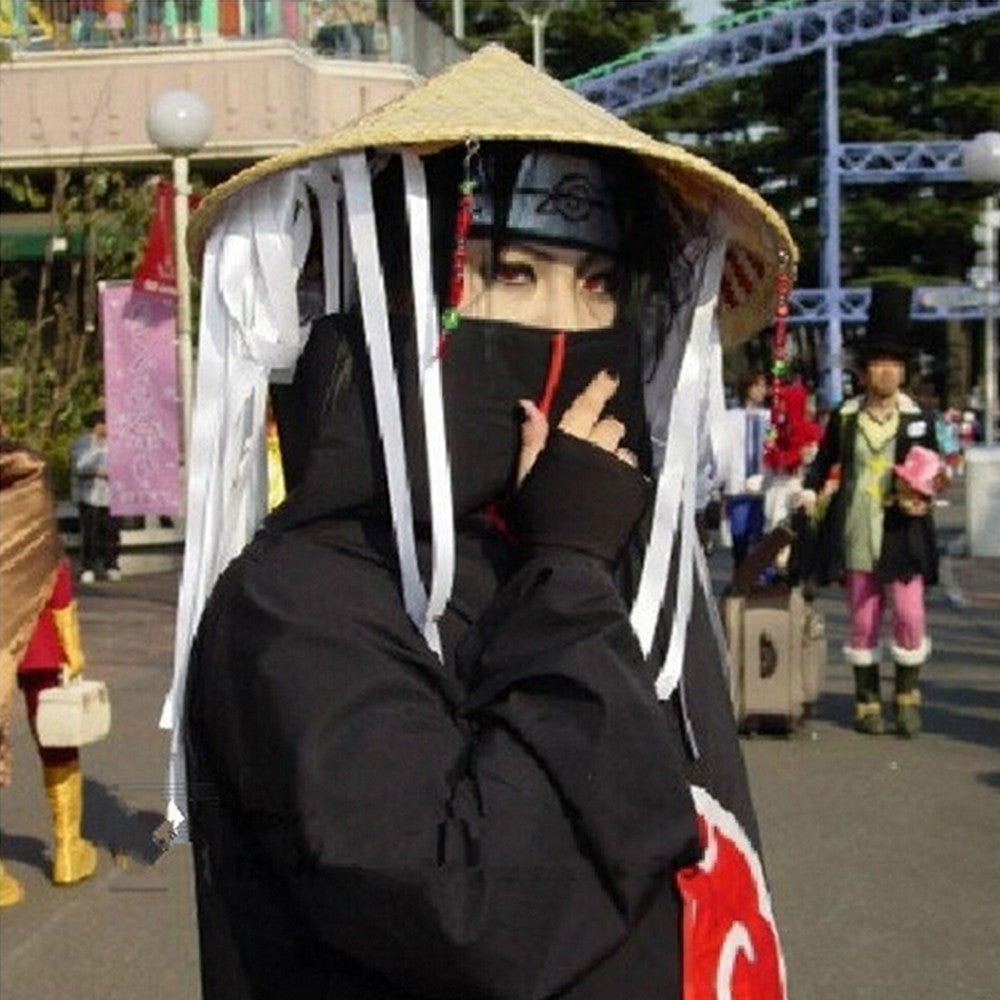 Anime Hokage Akatsuki Cosplay Ninja Costume Cloaks with Headband Pain Uchiha Itachi Sasuke Sasori Kakuzu Comic Con Clothes