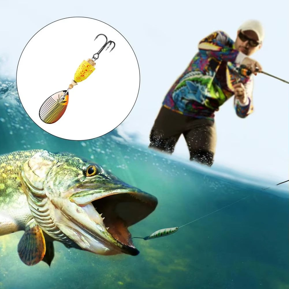 Metal laser rotating composite glitter noise lure bait, fake bait, lure bait, fishing gear swing artificial bait, hard bait