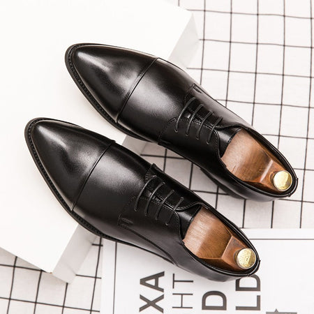 Classic Oxford Leather Shoes For Men Casual Business Wedding Shoes High Quality Men's Dress Formal Social Leather Shoes Male