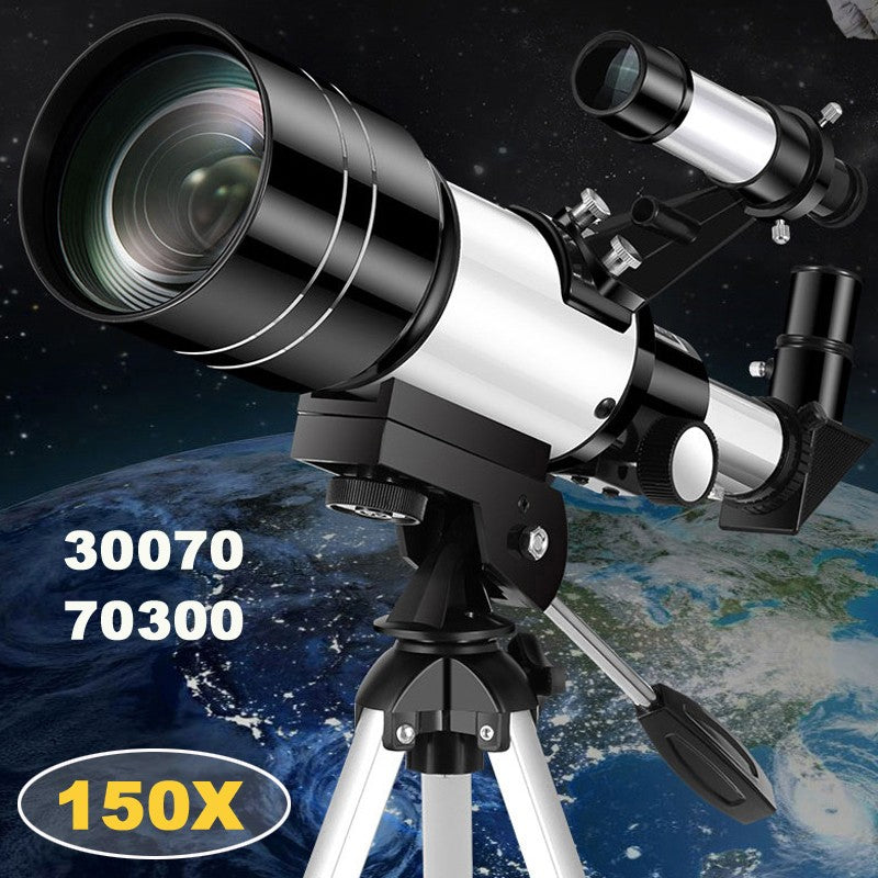 Professional Astronomical Telescope F30070 Monocular 150 Times Zoom HD Night Vision  View Moon Star  AZM70300 Stargazing