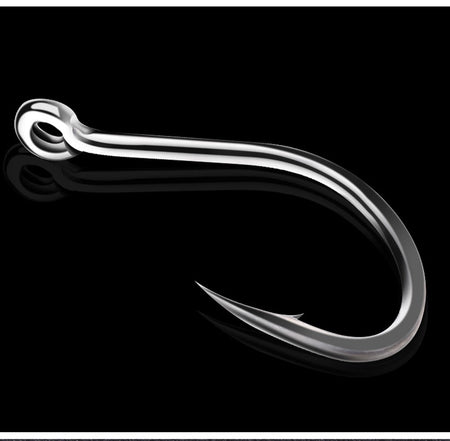 FTK 50-100pcs Gold Fishing Hook High Carbon Steel 1#-12# Barbed Hook With Ringed EYE Red Fishhooks for Carp Fishing Tackle