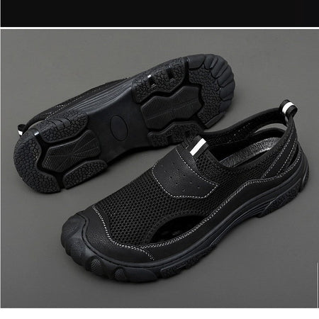 Outdoor Trendy Sandals Summer Mesh Hollow Casual Outerwear Shoes Men's Breathable Sports Shoes Beach Sandals New