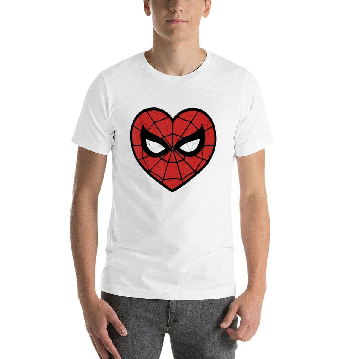 Spider Dudes in Heart T-Shirt black cotton t-shirt plain for man package man t shirt luxury T-Shirt