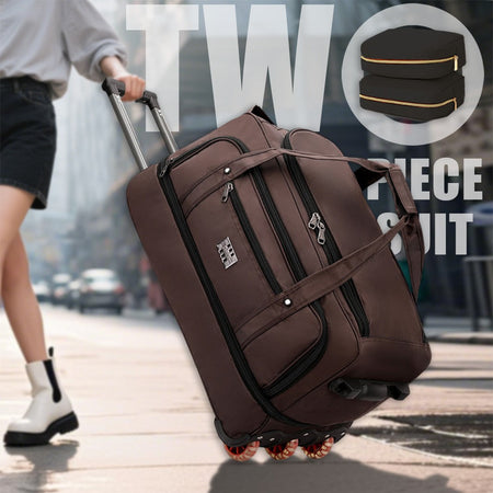 Multifunctional Trolley Travel Bag, Large-Capacity Men's and Women's Business Boarding Bag, Short-Distance Luggage Bag, Portable