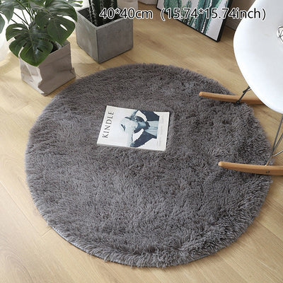 Fluffy Wool Rug Living Room Carpets Faux Fur Round Mat Kids Room Long Plush Rugs Home Bedroom Decor Shaggy Carpet