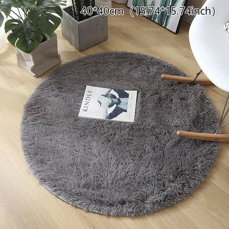 Fluffy Wool Rug Living Room Carpets Faux Fur Round Mat Kids Room Long Plush Rugs Home Bedroom Decor Shaggy Carpet