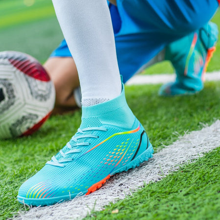 MenOutdoor Football Boots Professional Training Soccer Shoes Soccer Cleats Turf Futsal Match Grass Unisex Non-slip Breathable