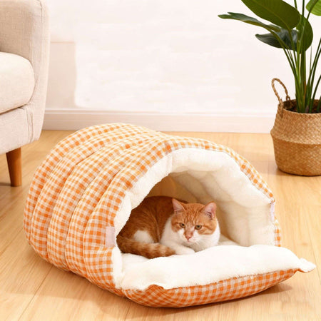 Thiened Warm Winter House Semi-Closed Dog House Detachable Waable Pet Mat Se Feeling Pet Bed for s And Dogs