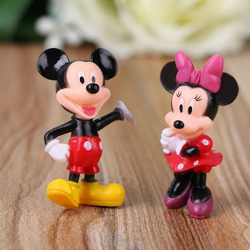 6pcs/set Disney Mickey Mouse Action Figures Minnie Donald Duck PVC Cake Ornaments Collection Decoration Children Toys Gifts