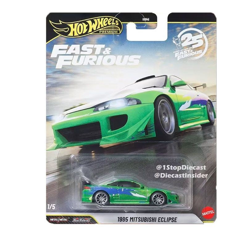 New Hot Wheels 1:64 Fast & Furious 25th Anniversary Set Mitsubishi Mercedes Mustang Etc Classic Diecast Vehicle Cars Model