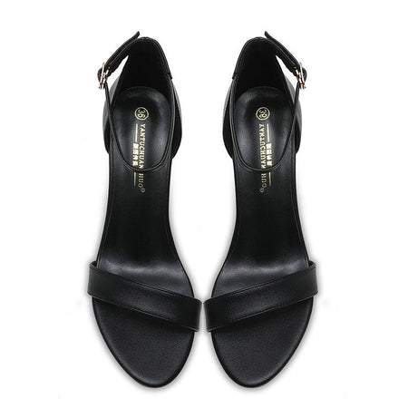 Summer Women's Sandals Solid Color Simple Fashion Buckle Comfortable Casual Sandals Shoes Sexy Elegant Banquet Party High Heels