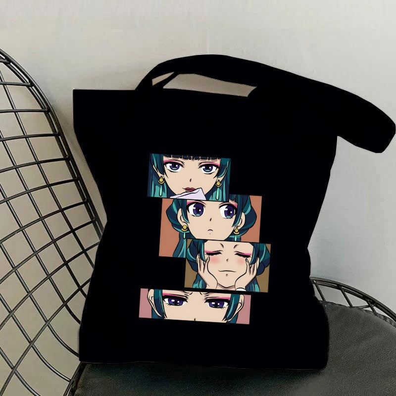 Hot Anime The Apothecary Diaries Printed Canvas Bag Messenger Bag Cute Fun Handbag Women Men Casual Tote Bag Gift