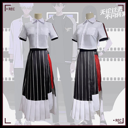 Link Click Shiguang Dailiren Qiao Ling Lu Guang Cheng Xiaoshi Cosplay Costume Jacket Outerwear Anime Full Set Men Women
