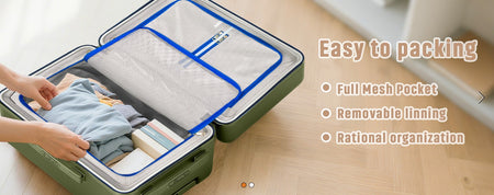 Joyway 22 inch Lightweight, Thin and Durable Short-trip Luggage Suitcase with Cup Holder, TSA Lock, Spinner Wheels
