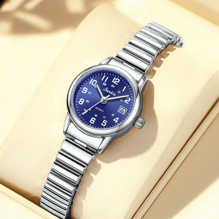 LIGE Sunkta Elegant Fashion Woman Watch Classic Luxury Auto Date Waterproof Simple Stainless Belt Watches for Women Montre Femme