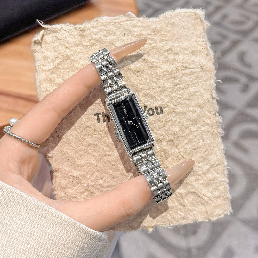 GEDI Square Watch Stainless Steel Gold Vintage Watches for Woman Luxury Elegant Waterproof Quartz Wristwatch Gifts Girlfriend