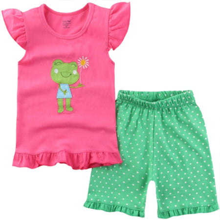 Hot Summer Pyjamas Suit Pink Minnie kids Sleepwear Boys Pijamas Cotton Nightwear Clothes Pajamas Sets