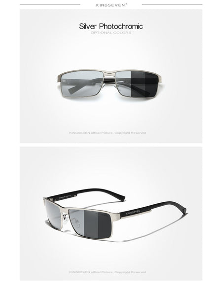 KINGSEVEN New Photochromic Sunglasses Men Chameleon Polarized Pilot Sun Glasses Driving Square Eyewear Men's Sun Glasses Male