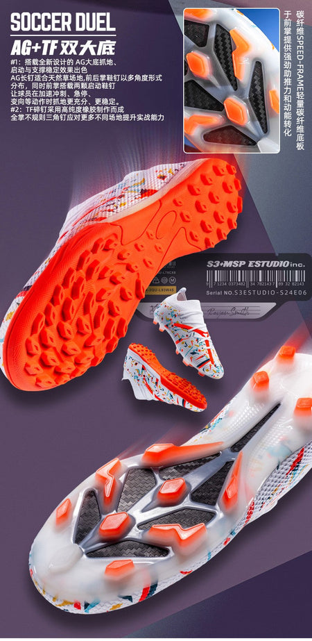 Mens Football Field Boots Ultralight Turf Indoor Society Training Soccer Shoes Cleats for Kids Sneakers TF/FG Football Shoes