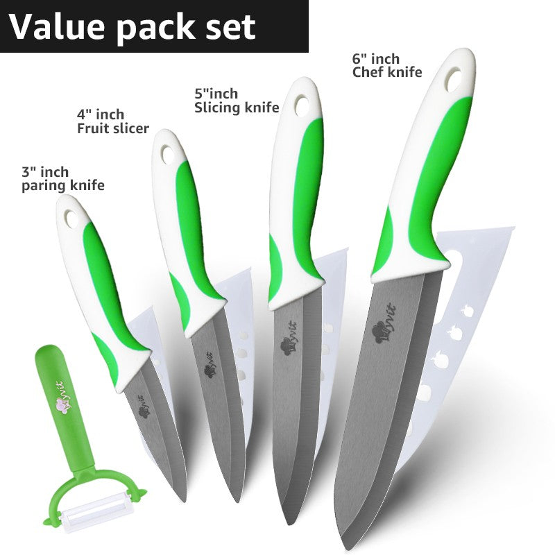 Kitchen Chef Knife Rustproof Fruit Paring Knife Ceramic Knife Household Utility Vegetable Slicing Knives Sharp Black Blades Cook