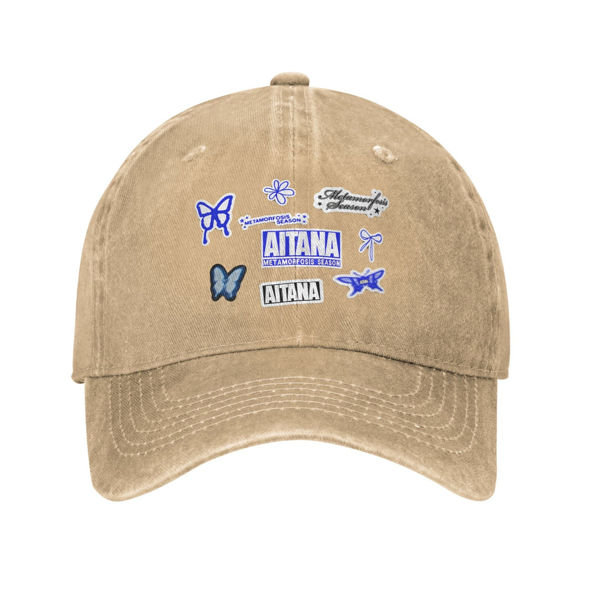 Summer Butterfly Aitana Baseball Cap Sun  Dropshipping Design Washed Hip Hop Hats Men Adult Vintage Kpop Rock Baseball Caps