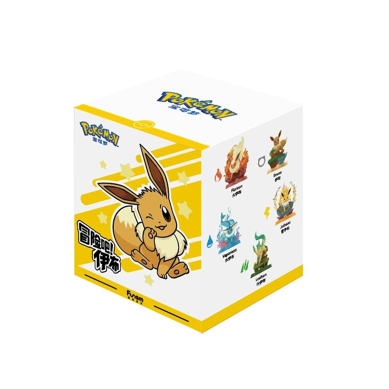 Anime Pokemon Funism Original Adventure Eevee Family Suit BlindBox Flareon Espeon Sylveon ActionFigure Collection Model Toy Gift