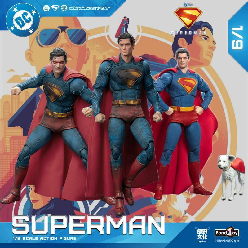 2026Hot Fondjoy Battle Damaged Superman Action Figure David Corenswet 1/9 New Superman Figure Pvc Joint Movable Kid Toy Boy Gift