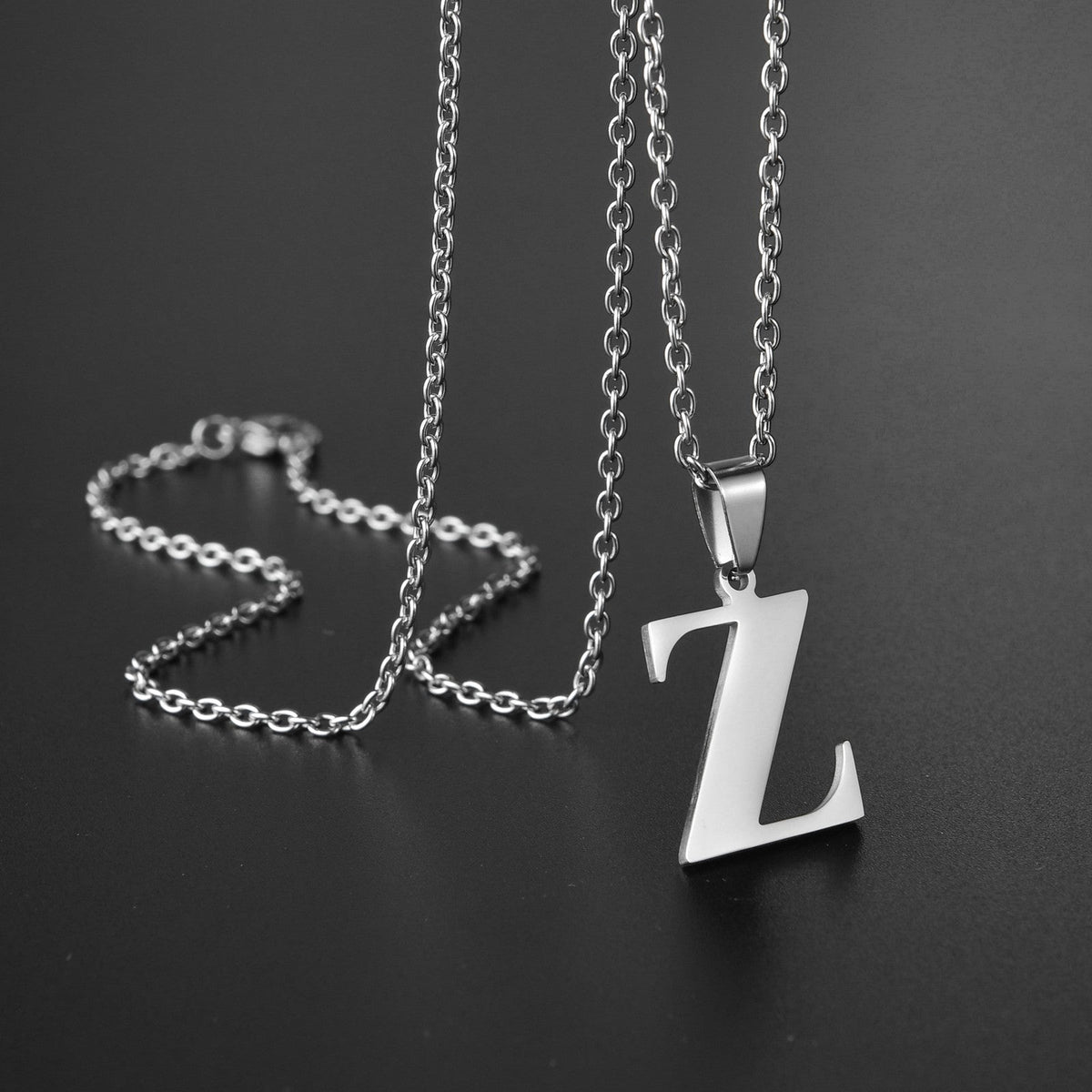 26 Alphabet Letters A-Z Name Pendant Stainless Steel Necklace Initial Minimalist Necklaces For Men Women Fashion Gifts Wholesale