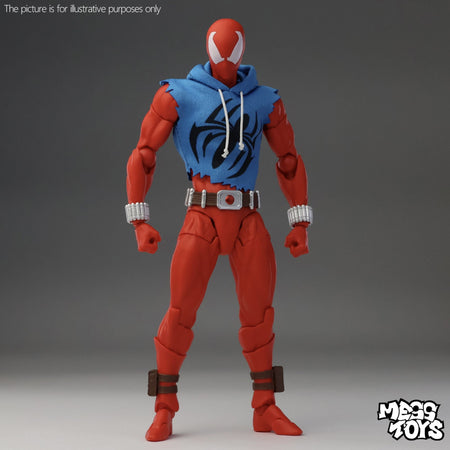 New Messtoys 1/12 Scale Spider Man Action Figures Scarlet Hero Kids Toy Spiderman in Vest and Hoodie Cloth Outfit Model Gift Toy