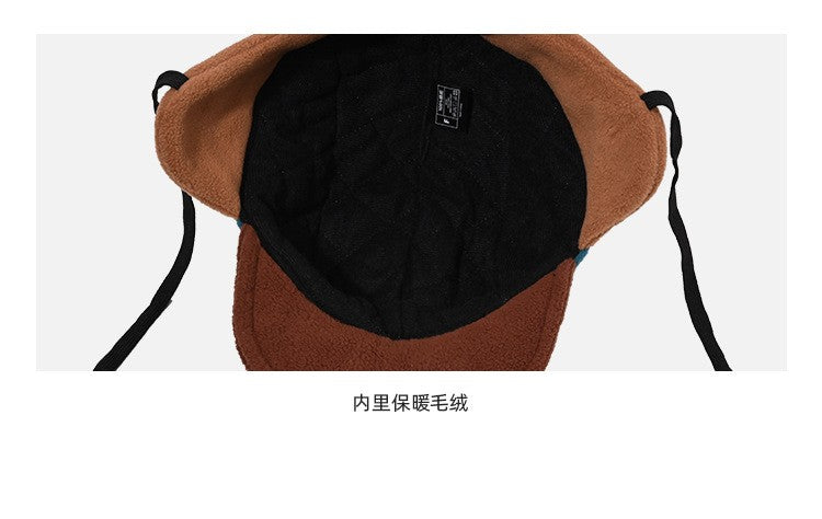 Windproof Thermal Fleece Winter Hat Five Panel Fisherman Style Cycling Outdoor Cold Weather Ear Protection for Winter Sports?
