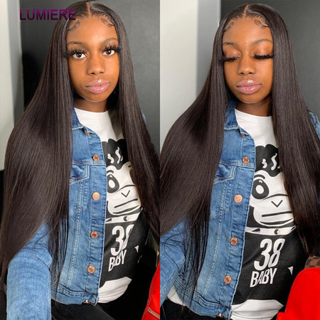 8-40" Bone Straight Human Hair Bundles 1/3/4 PCS Brazilian Hair Weave Raw Human Hair Bundles Deal Virgin Hair Extensions Lumiere