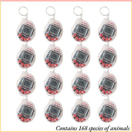 6-48PCS Virtual Pet Keychain Digital Pet Electronic Handheld Game Video Game Party Birthday Nostalgic 90s