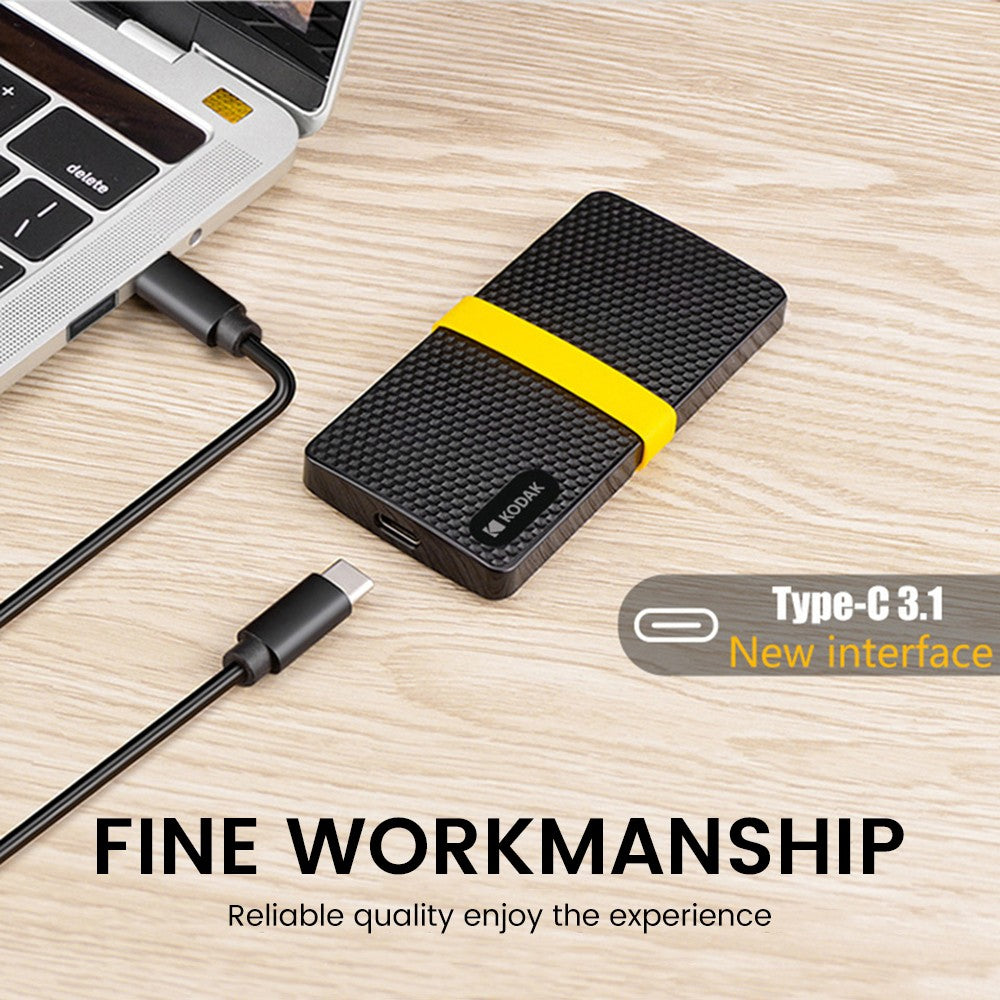 KODAK USB3.1 GEN2 SSD 1TB External Hard Drive 128GB 256GB 512GB 1TB Solid state Mini PSSD For PC laptops disco duro externo