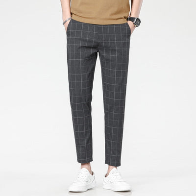 2024 Summer men's casual pants slim fit thin Korean version ice silk pants Jinlun sports pants straight tube quick drying pants