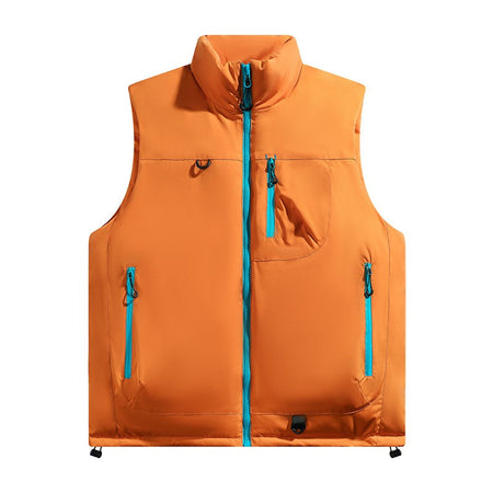 Couple Outdoor Fishing Casual Windproof Breathable Warm Vest Soft and Comfortable Winter Cold Proof Breathable Cotton Clothing