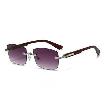 Vintage Frameless Sunglasses for Women Men Rectangle Sun Glasses Female Oval Eyewear Oculos De Sol for Male Female Eyeglasses