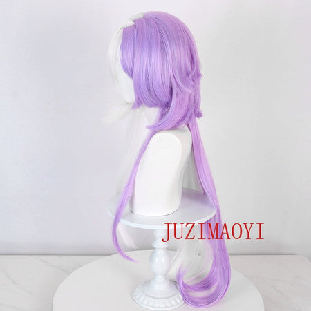 Anime Bungou Stray Dogs Cosplay 100cm Long Sigma Cosplay Wig Purple White Sigma Wigs Heat Resistant Synthetic Hair + Wig Cap
