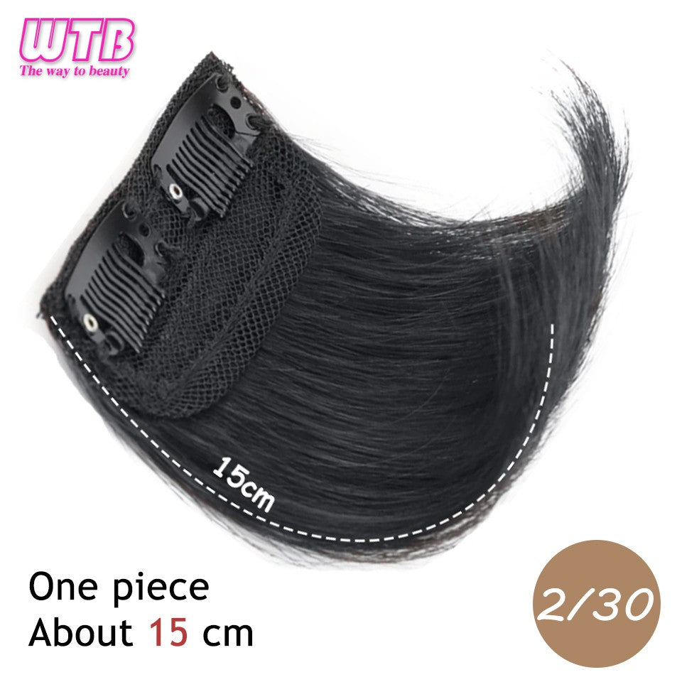 Synthetic Invisable Seamless Hair Pads Clip In One Piece 2Clips Increase hair volume Hair Extensions Top Side Cover Hairpiece