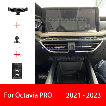 For Skoda Octavia/PRO 2016-2023 Adjustable Car Phone Holder Mobile Mount Gravity GPS Rotatable Navigation Bracket Accessories