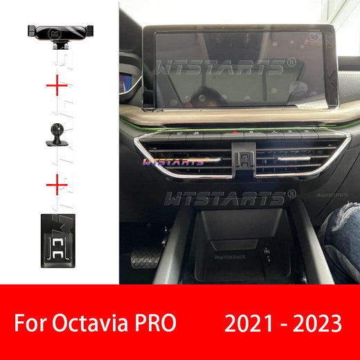 For Skoda Octavia/PRO 2016-2023 Adjustable Car Phone Holder Mobile Mount Gravity GPS Rotatable Navigation Bracket Accessories