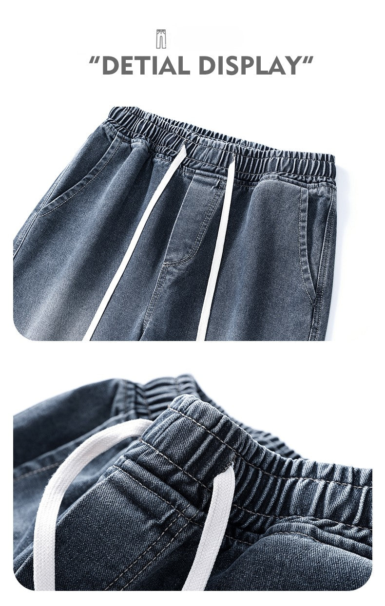 Men's Jeans American Loose Wide-leg Loose Straight Casual Trousers Street Hip-hop Baggy Jeans Black Grey  Blue Streetwear Men