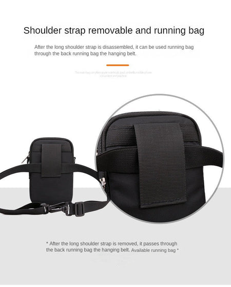 Fashion 3 Layers Men Small Shoulder Bag High Quality Durable Nylon Male Handbag Portable Messenger Bag Flap Mini Waist Bag