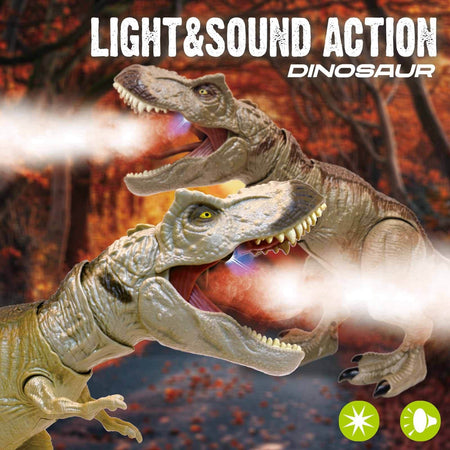 New Jurassic Period Realistic Dinosaur Model Electric Walking Sound Effect Light Up Roaring Tyrannosaurus Boys Dinosaur Gifts