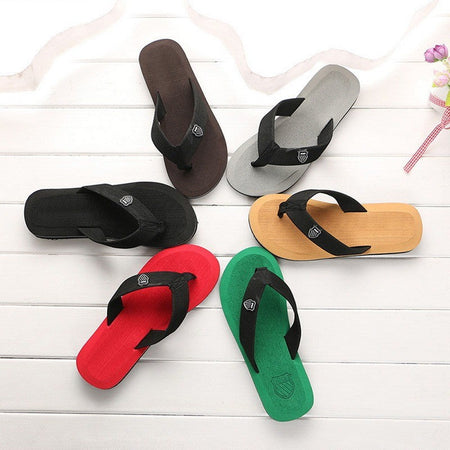 Casual Flip Flops For Men Slippers Beach Sandals Summer Non-Slip Flat Slides Men Slippers Indoor House Shoes Man Male Slipper