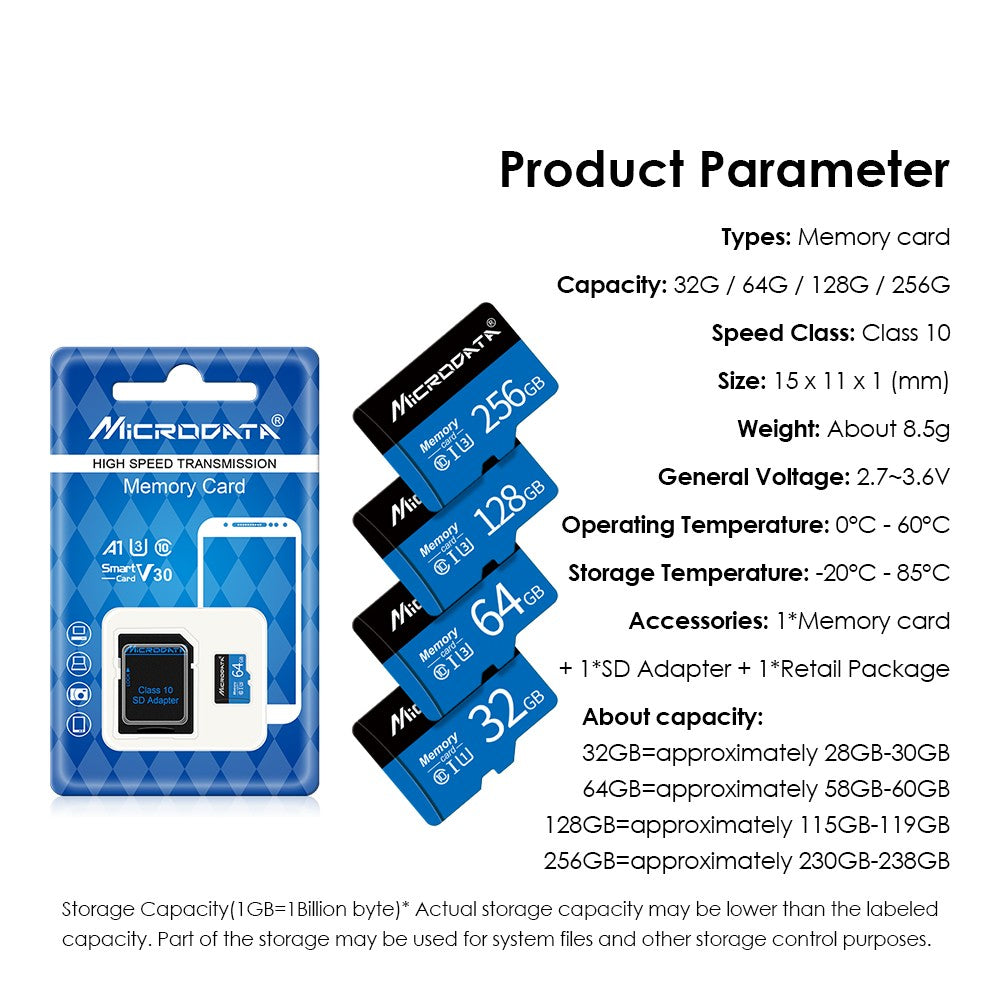 Memory cards 4GB 8GB 16GB High speed Micro TF SD Card 32GB 64GB class 10 cartao de memoria 128gb 256gb TF card for smartphone