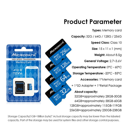 Memory cards 4GB 8GB 16GB High speed Micro TF SD Card 32GB 64GB class 10 cartao de memoria 128gb 256gb TF card for smartphone