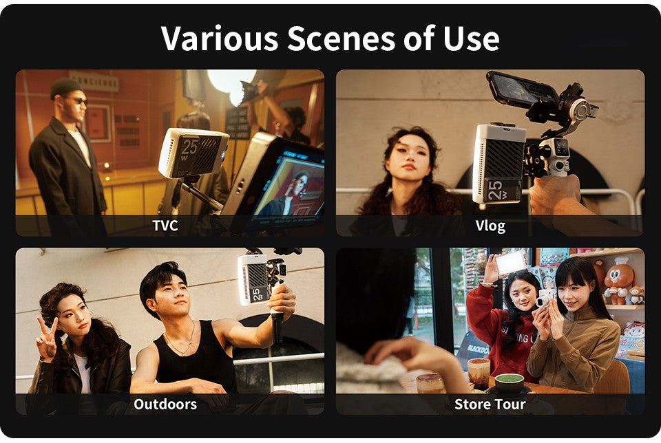 ZHIYUN Official CINEPEER CM25 25W Led Lights Bi Color Handheld Pocket Video Light Photo Lamp Fill Light Photography Lighting