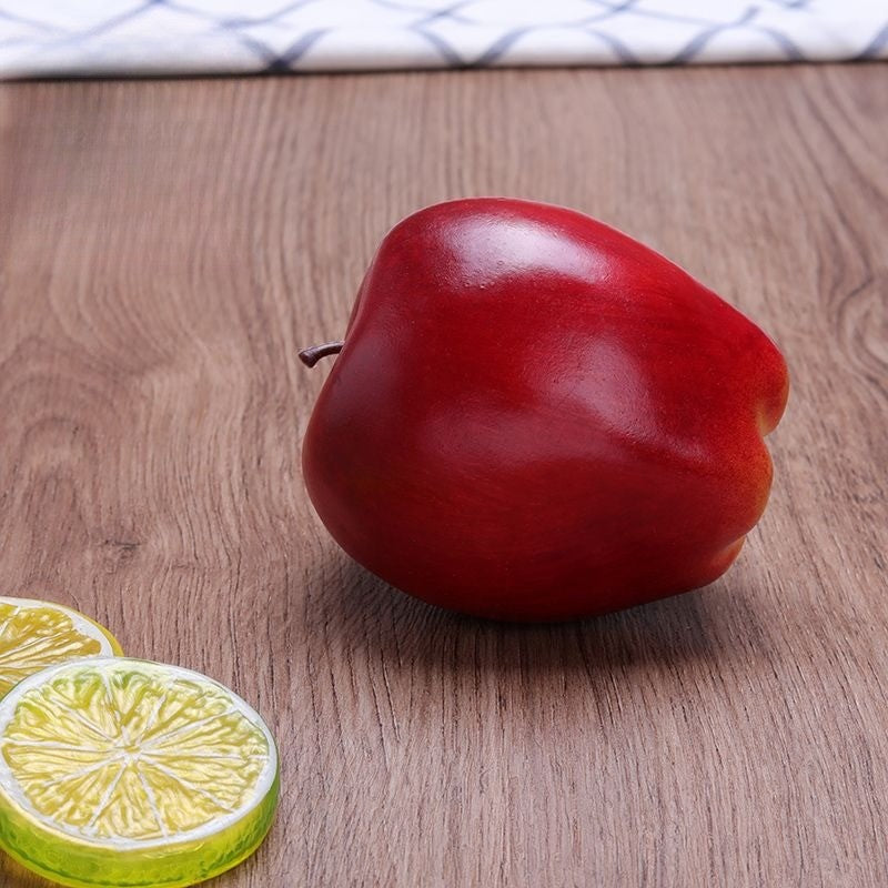 5PCS 8x9.5cm Artificial Fruit Fake Apple Food Photography Props Christmas Halloween Party Home Decoration Fake Fruits Ornaments