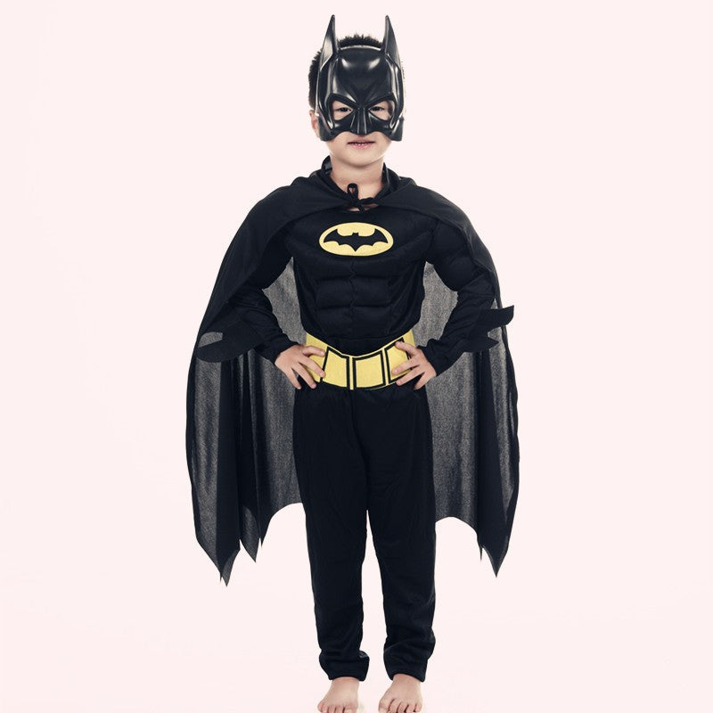 Halloween Children Boys Bat Cosplay Costume Batboy Fancy Black Superhero Cosplay Kids Costume Outfits Comic Masquerade Evening