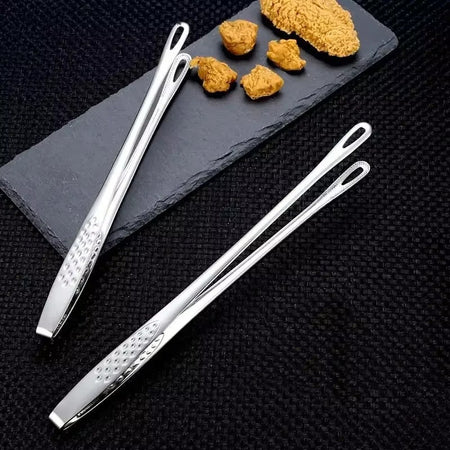 Stainless Steel Kitchen Tongs for Barbecue, Grill, Cooking, Salad, Meat, Buffet, and BBQ Tools – Versatile Food Tongs Clip